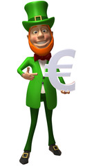 Lutin irlandais avec un euro