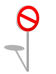 3D prohibition sign