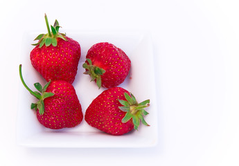 fresh strawberry on white background