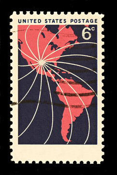 Hemisphere Postal Stamp