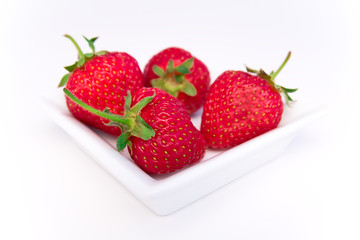fresh strawberry on white background