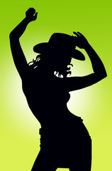 Mujer atractiva bailando - 8571077