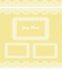 Lace Scrapbook insert, Frames and Background Page