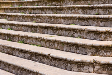 a close-up of a stone staircage