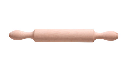 Rolling pin isolated against white background