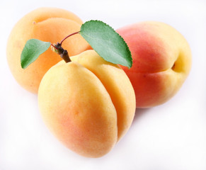 Apricot; objects on white background