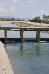 Irrigation canal in the desert