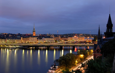 Naklejka na ściany i meble Stockholm by night