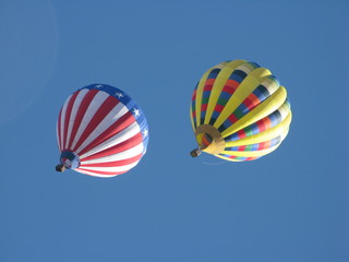hot air balloons angled