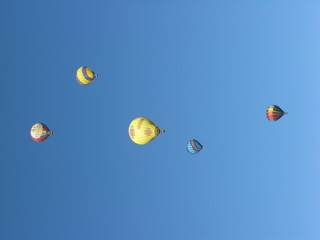 rising balloons