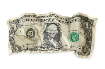 crumpled dollar