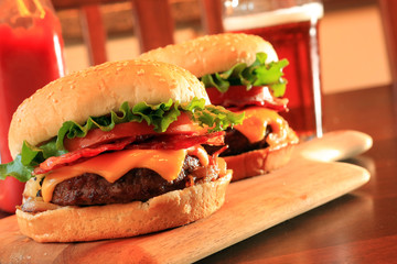 Bacon cheeseburgers
