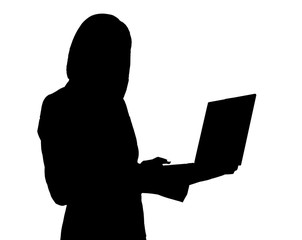 businesswoman with laptop