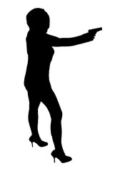 woman with a gun