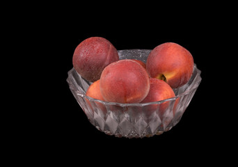 Fresh fruit - peaches in a bowl