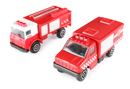 Two toy fire machines