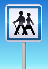 Panneau de signalisation promenade