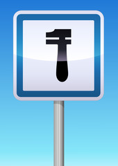 Panneau de signalisation poste de dépannage