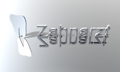 Zahnarzt mit Zahn-Symbol