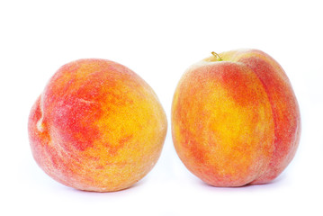 peach on white