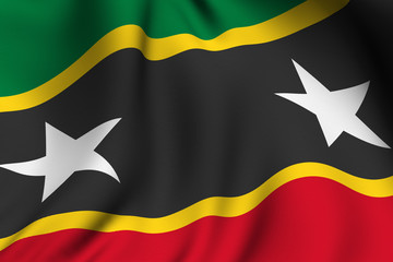 Rendered Saint Kitts and Nevis Flag