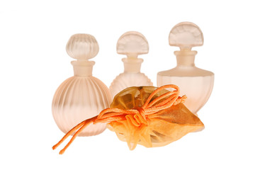 Potpourri sachet and bottles