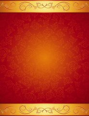 red background