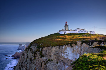 Cliffs and lighthouse