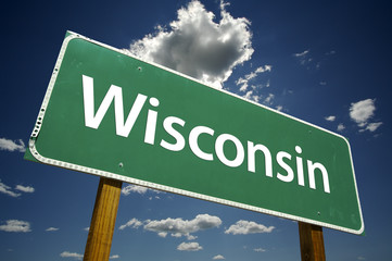 Wisconsin Road Sign - obrazy, fototapety, plakaty