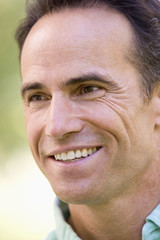 Head shot of man smiling