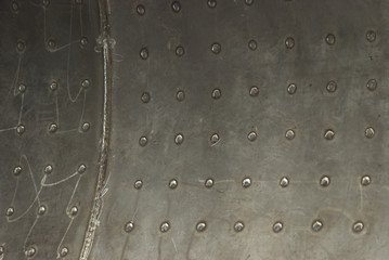 Steel plate with welding points