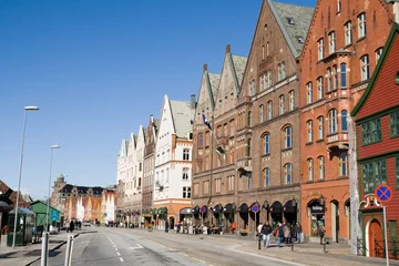 Fotobehang Winter in bryggen, Bergen © Svein Otto Jacobsen