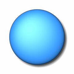 Blank Round Blue Button
