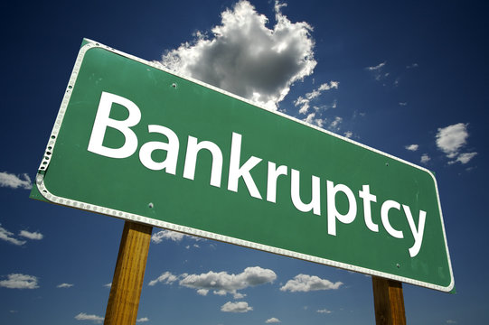 Bankruptcy Road Sign