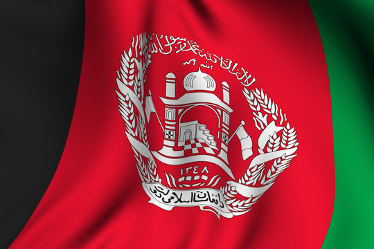 Rendered Afghan Flag