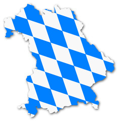bayern karte fahne schatten bavaria map