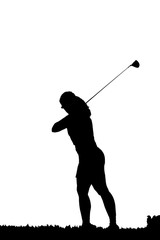 golf swing silhouette