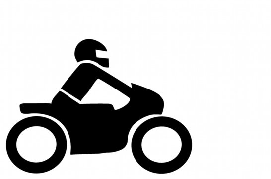 Motorradfahrer auf dem Motorrad – Symbol