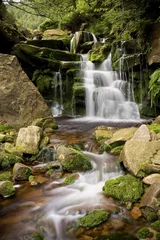 Muurstickers Mountain stream waterfall © Brian Jackson