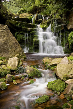 Fototapeta Mountain stream waterfall