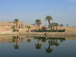 Stoff pro Meter Egypte le lac sacré de Karnak © foxytoul