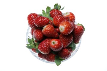 Red Strawberries in Bowl