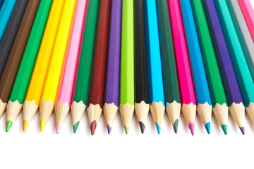 Assortment of coloured pencils