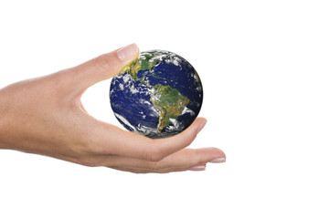 world in  hands