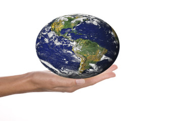 world in  hands