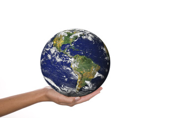 world in  hands