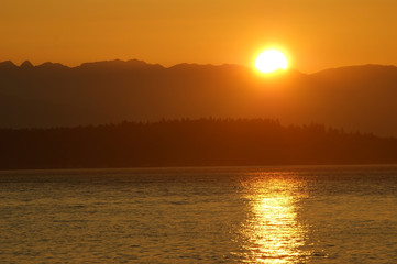 Sunset over Puget Sound