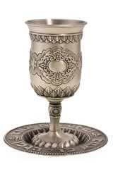 kiddish cup with wine