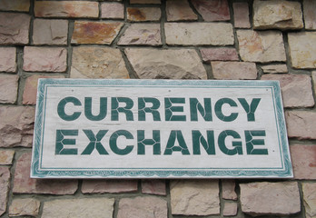 currency exchange sign