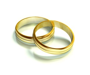 Zwei Ringe 02 - Gold - Hochzeit